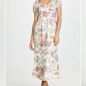 WAYF Tanya Ruffle Hem Maxi Dress, Size 8